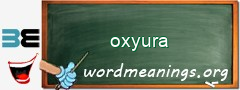 WordMeaning blackboard for oxyura